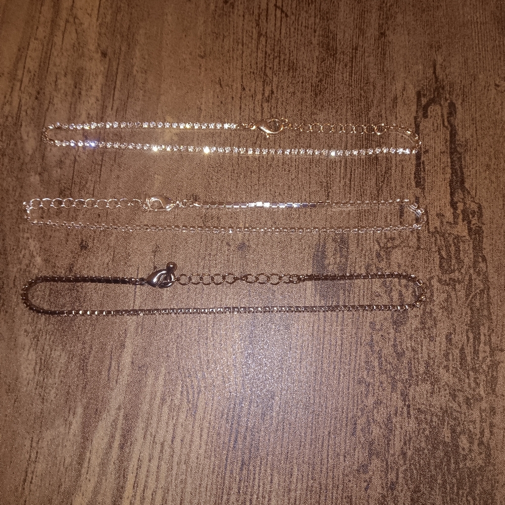 Set Of 3 Anklets